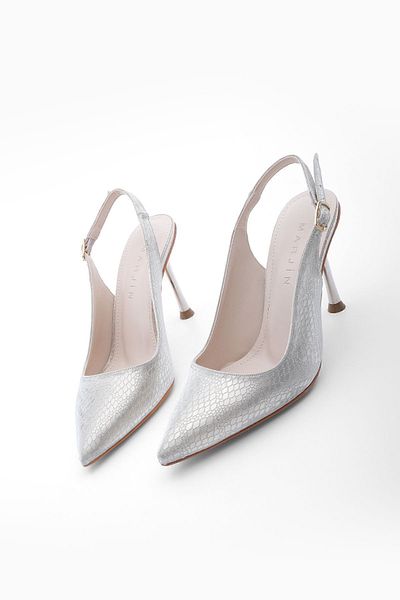 Marjin Damen-Schal mit spitzem Zehenbereich, Abendkleid, klassische Schuhe mit Absatz, Goseva Gold