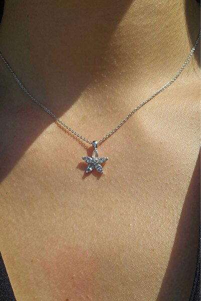 Kreg store Beyaz Lotus Çiçek Kolye