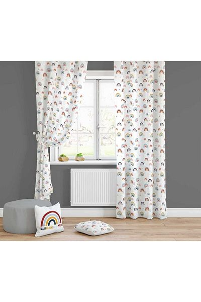 Lolla Colorful Rainbows Background Curtain 1656
