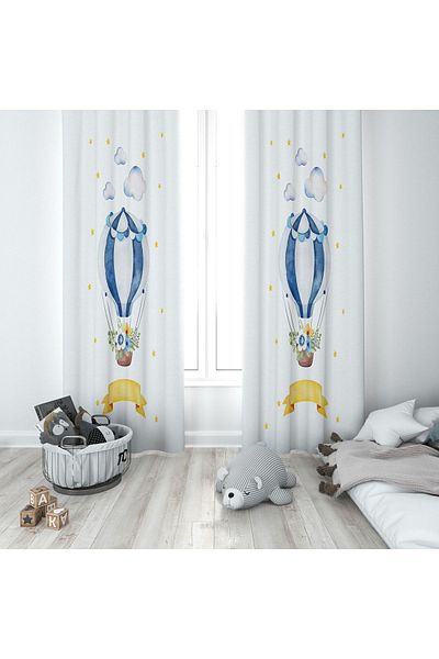 Lolla Evmila Children's Room Patterned Background Curtain