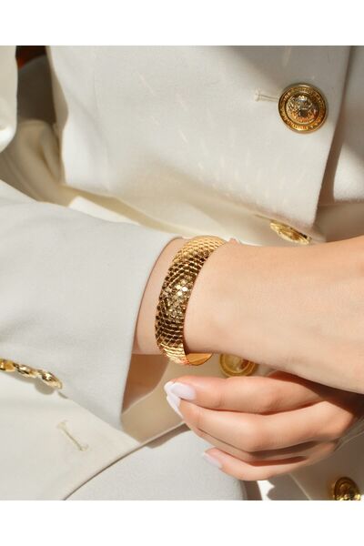 Pul Tasarım Altın Bilezik 22 Ayar 20 Gr