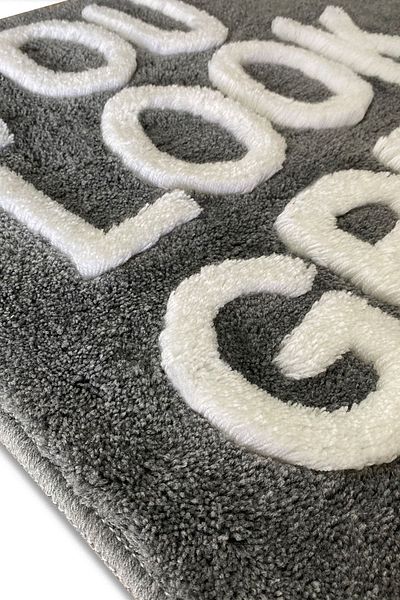 Chilai Home Great Gray Set of 3 - 60X100Cm 50X60Cm 40X60Cm Bathroom Rug and Door Mat Acrylic