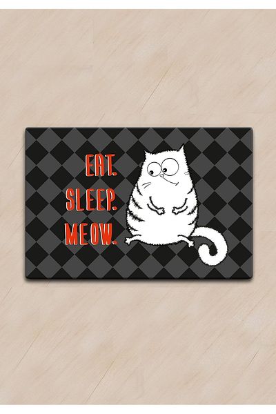 Chilai Home Pvc Eat Sleep Meow Cat Dog Food Mat Dog - Cat Supplies Accessory