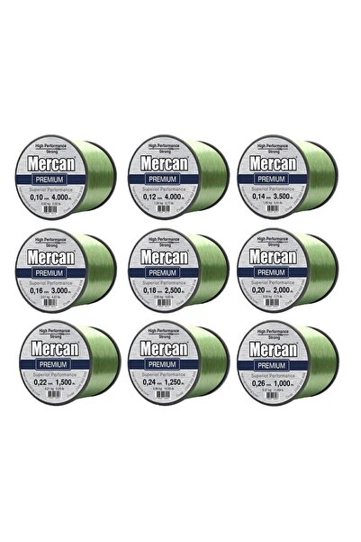 MERCAN MİSİNA Mercan Premium Açık Yeşil Bobin Makara Misina