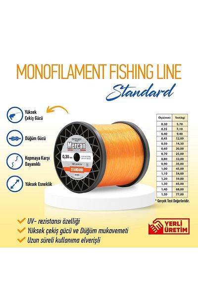 Mercan Standard Orange 1 kg Coil Fishing Line
