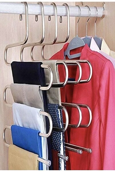 Genel Markalar Adet 5 Katlı Metal Pantolon Eşarp Askısı - Askılık
