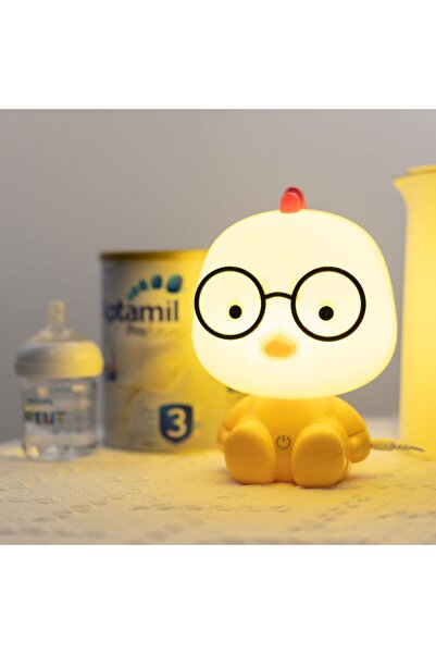 Livava Civciv Masa Lambası, Dokunmatik, Sarı, 20x14,