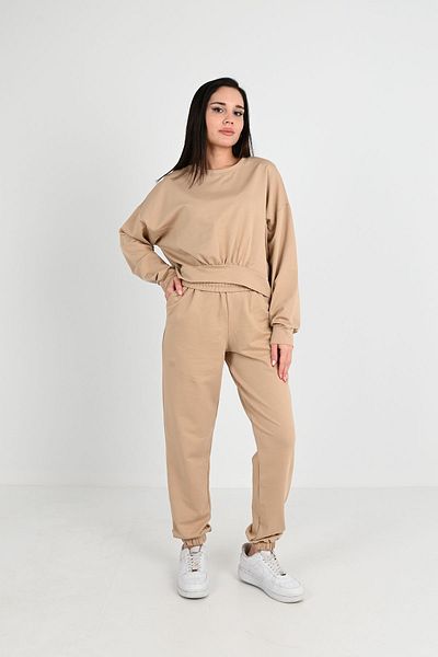 Koza Butik Γυναικείο Σετ αθλητικής φόρμας Gathered Crop μπροστά 3982-24