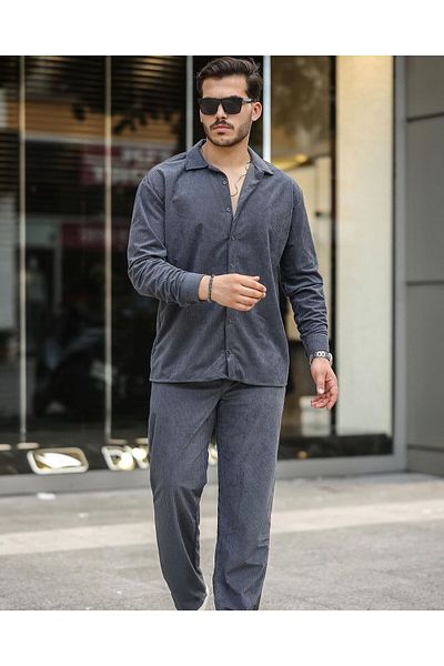 WENTEKS Men's Shirt Trousers - Velvet Sand Set