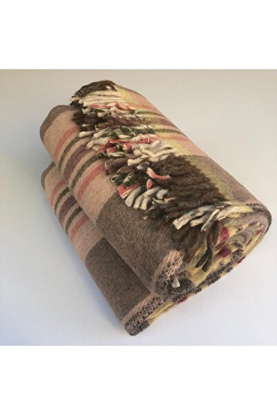 MARGOT Çift Taraflı Yünlü Battaniye Büyük Tek kişilik, Pudra B2