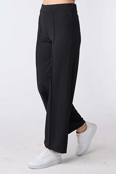 TOFİSA Medium Cut Women's Black Trousers - 23868