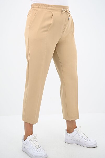 Koza Butik High Waist Draped Women's Plus Size Trousers - 6201-25