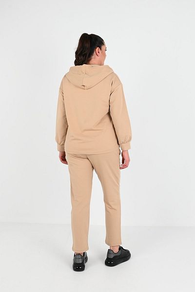 ADROM Γυναικεία Σετ Φόρμας Τσέπης με Πέτρα Plus Size 8039-24