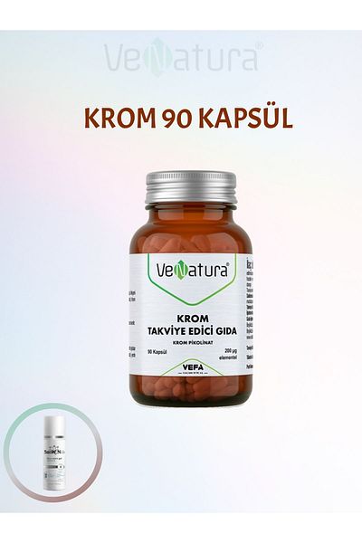 VeNatura 90 Capsules Chrome Food Supplement + 100 ml Facial Cleansing Gel