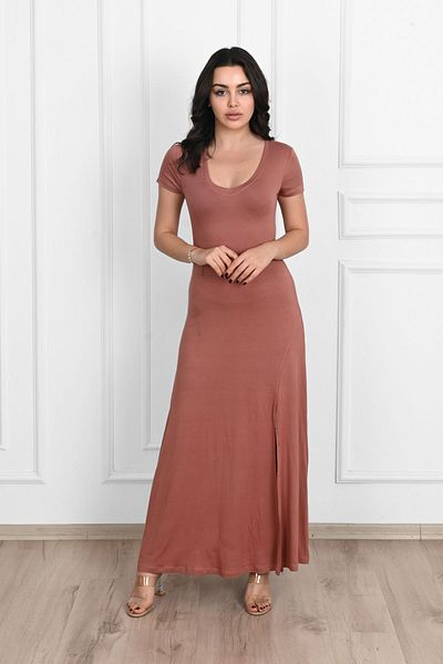Koza Butik Rochie de damă cu detaliu cu fante 5174-23