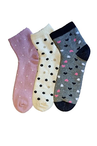 Doğanay 3'lü Kadın Çorap Havlu Kışlık Soft Ev Çorabı Yüksek Pamuklu Dikişsiz
