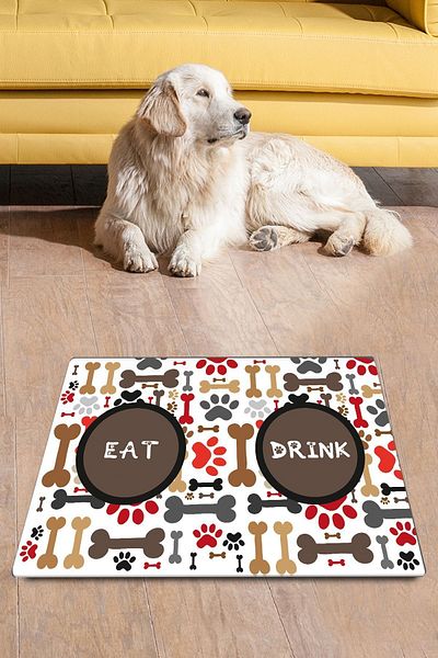 Chilai Home Pvc Kosten Cat Dog Food Mat - Cat Goods Supplies
