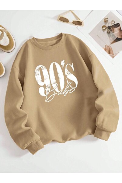 Revasser Unisex Erkek/Kadın 90's Özel Renkli Oversize Bisiklet Yaka Pamuklu S...