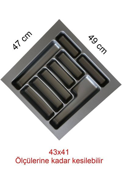 Tempo 47x49 εκ. Γκρι μαχαιροπήρουνα T-2247 - Organizer σε συρτάρι