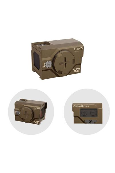 VECTOR OPTICS Frenzy Plus 1x18x20 FDE Çöl Rengi Reflex Sight Coyote  SCRD-F63