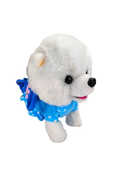 murat video Peluş Köpek Kumandalı Sesli Müzikli Tasmalı Yürüyen Sevimli Köpek - Mia Tasmalı Köpek