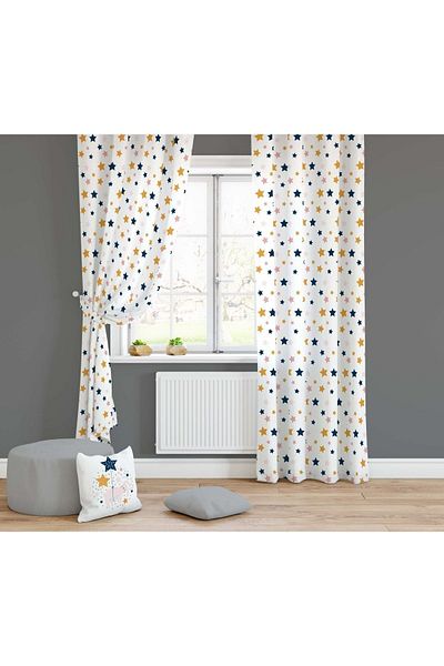 Lolla Colorful Stars Background Curtain 1196