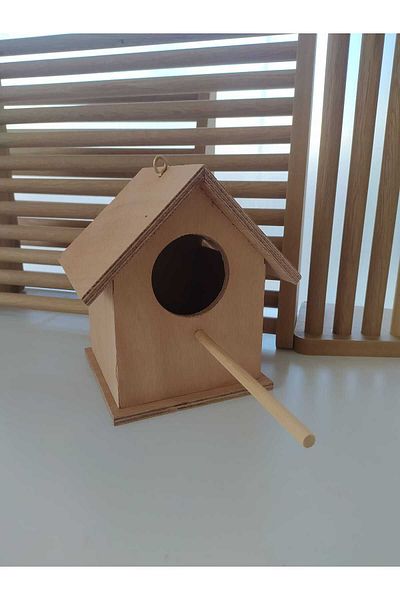değerli hobi عش الطيور 13*13*18 سم مقاوم للمطر والثلج مع خطافات خشبية