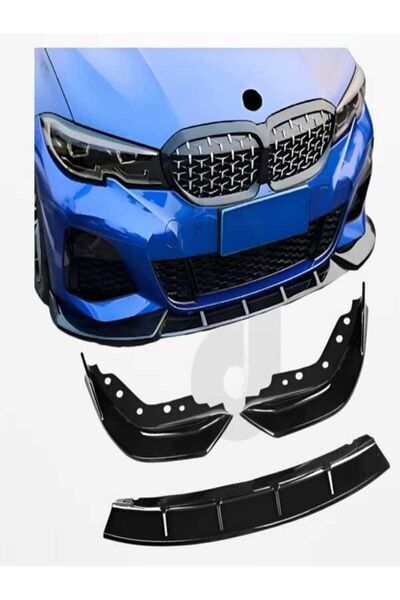 BODYKİT DİZAYN Bmw G20 Uyumlu Yeni 320 Ön Lip 3 Parça, Piano Black
