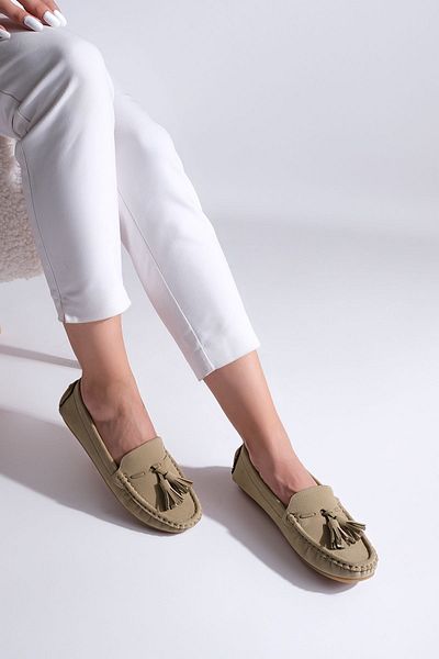 Marjin Comfort Tasseled Saddle Detailed Women's Loafer - All Mink