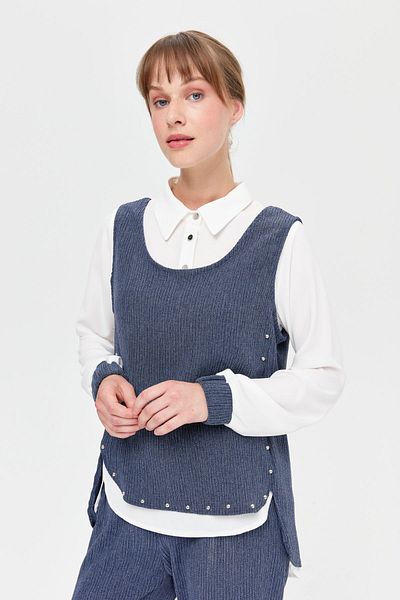 Esswaap Σετ παντελονιών Indigo Retro Textured Triple