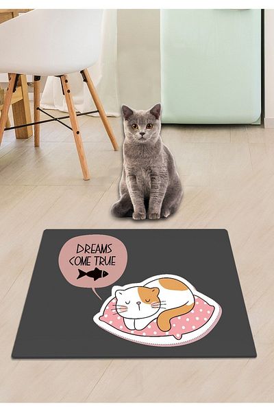 Chilai Home Pvc Dreams Come True Cat Dog Food Mat Dog - Cat Supplies Accessory