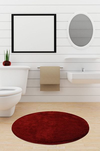 Chilai Home 90x90 Cm Covor Baie Acrilic Rosu - Model Covoras