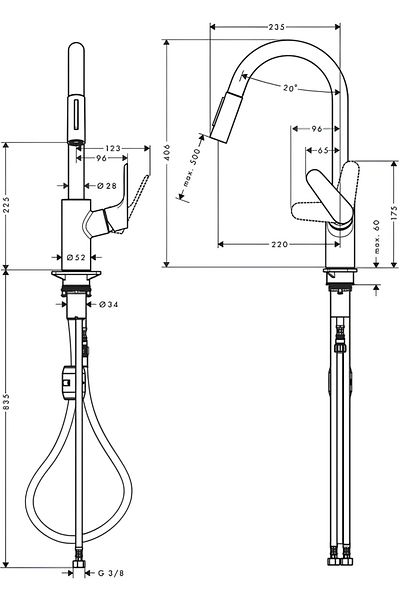 Hansgrohe Focus M41 Black Sink Faucet - 31815670