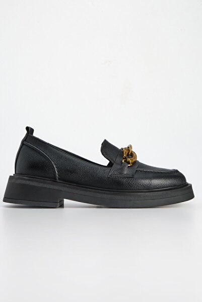 Marjin Women's Buckle Loafer Casual Shoes Tevas Black