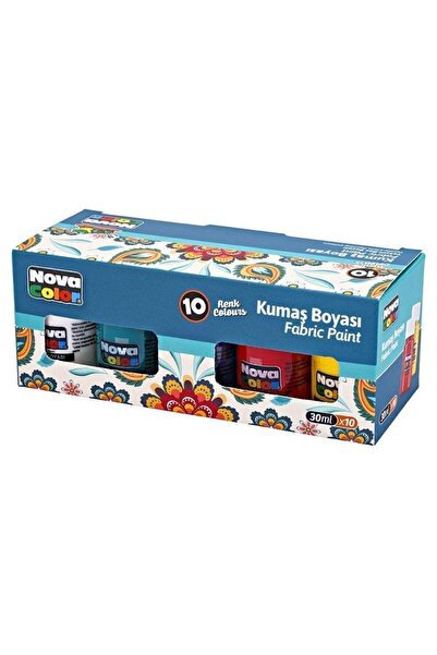 Nova Color Kumaş Boyası 10 Renk X 30 Ml. Set