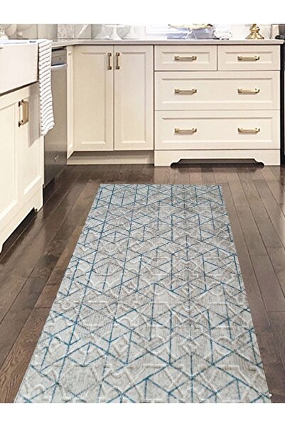 Adalıpanda Halı Emboss Kabartmalı Kaymaz Tabanlı , Yıkanabilir Ve Leke Tutmaz Dört Mevsim Yolluk Saçaklı