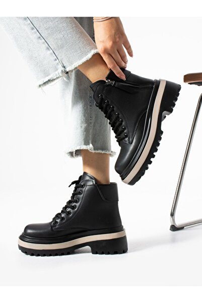 Alemdar Shoes PATRİCK Siyah Mat Fermuarlı Kadın Bot
