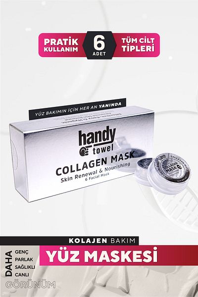 HandyTowel 6-Piece Collagen Paper Face Mask Set