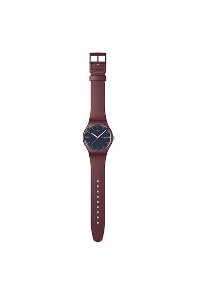Swatch SO29R707 - ساعة يد للجنسين باللون العنابي