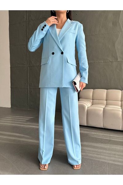 MYGİYİMİSTANBUL Blazer Jacket and Palazzo Pants Set