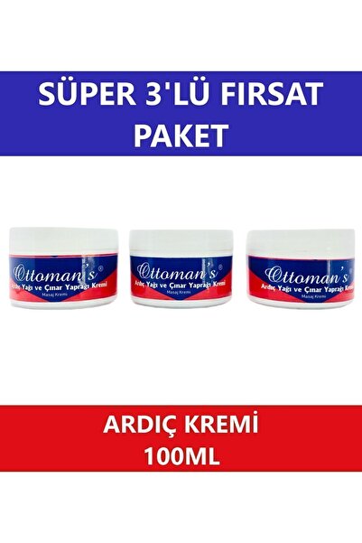 Ottoman's Ardıç Yağı Ve Çınar Yaprağı Kremi 100 ml 3 Adet