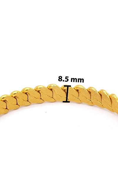 FerizZ Altın Kaplama Çelik Adana Burma Kalın Bilezik - 4 Adet