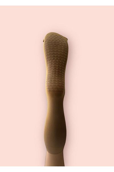 Dore Women's Bronze Color Anti-Slip Hajj and Umrah Tawaf Socks Knee Socks