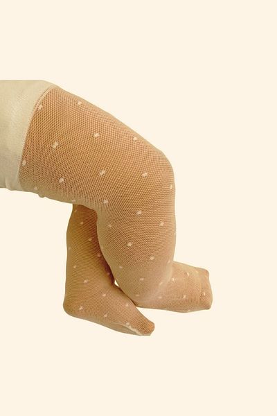 Daymod Azra Cream Polka Dot Baby Pantyhose