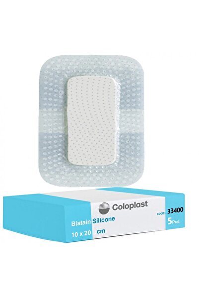 Coloplast 5adet 33400 Biatain Silikon Yapışkan Köpüklü 10cmx20cm Yara Örtüsü
