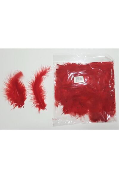 Genel Markalar Kuş Tüyü Kırmızı Renk 100 Adet Süsleme Malzemesi Balon Tüyü – Diğer Parti Malzemeleri