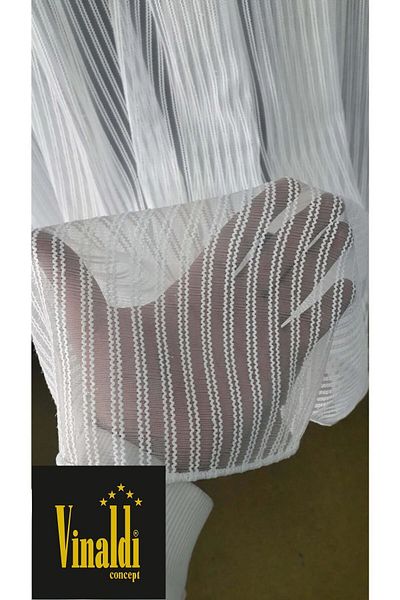 Vinaldi New Season Rüyaper - Pasta Striped, Tulle Curtain Does Not Want Ironing, Close Pleated Suitable for Room