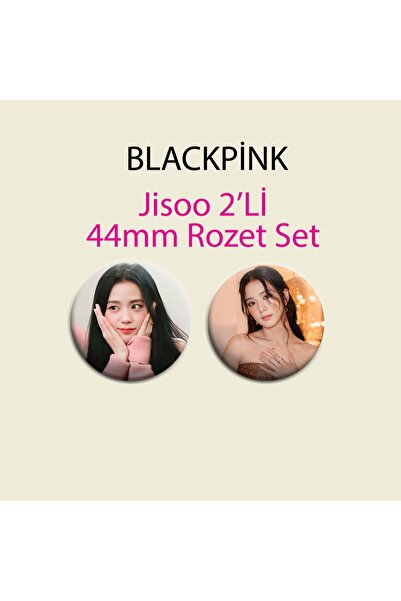 Nemika BlackPink Jisoo 2 Adet 44mm Buton rozet - Kpop