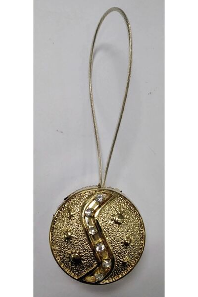 Emsal Mıknatıslı Perde Tokası Taşlı Perde Mandalı Gold (5 ADET)