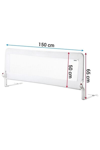 Wellgro 150*65 Cm Beyaz Renk Yatak Bariyeri, Yatak Korkuluğu